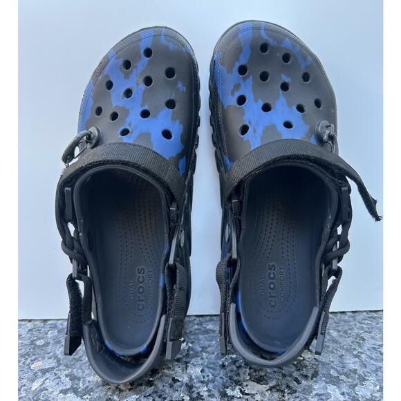 Post Malone x Duet Max Clog Blue Camo Black Crocs Men’s 10 / Women’s 12 - Picture 1 of 13